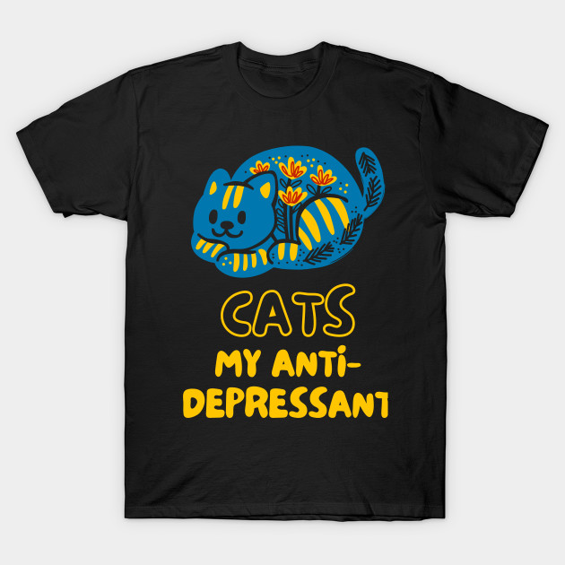 Cat Depression Quote Shirt Cute Foodie Shirt Laugh Joke Food Hungry Snack Gift Sarcastic Happy Fun Introvert Awkward Geek Hipster Silly Inspirational Motivational Birthday Present by EpsilonEridani